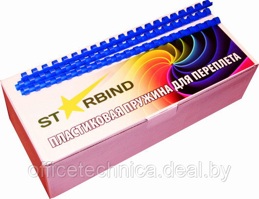 Пластиковые пружины для переплета STARBIND 20 мм синие /100шт./ - фото 1 - id-p235718864