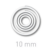 Пластиковые переплётные колечки Opus O.easyRing 10mm белые (150 шт.в упаковке) до 50 листов