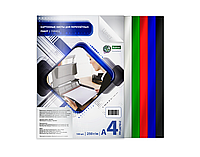 Обложки картонные Bulros глянцевые А4 250г синие (100 шт)