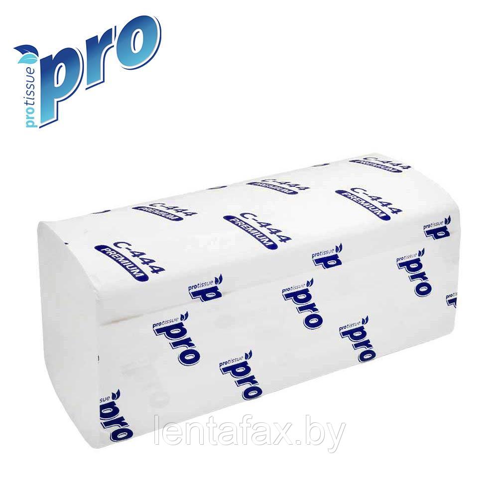 Полотенца бумажные двухслойные Z-сложения PROtissue Premium, 24*22,5см, плотн.1сл. 16г/м2. В коробке 28 пачек