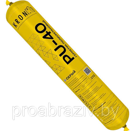 Полиуретановый клей-герметик KRONbuild PU-40 (серый) 600мл RAL7039 (вес 870 грамм)