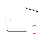 Ручка-скоба CEBI A5102 300 мм MP02 (хром) серия NOLA, фото 2
