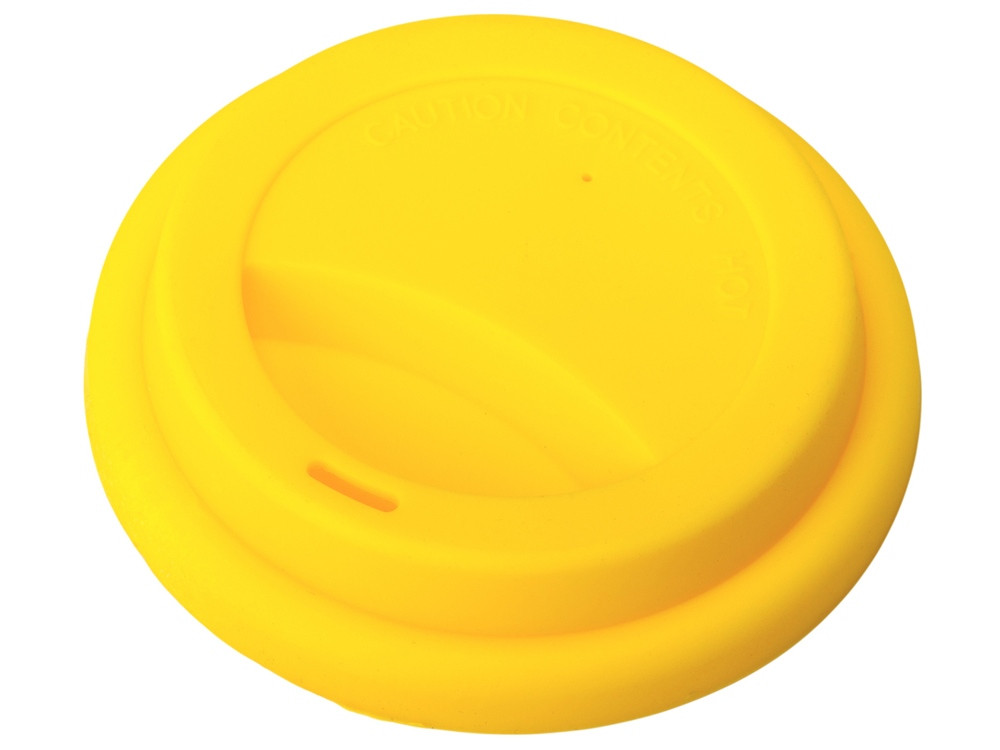 Стакан с силиконовой крышкой Cafe, желтый - фото 3 - id-p226516526