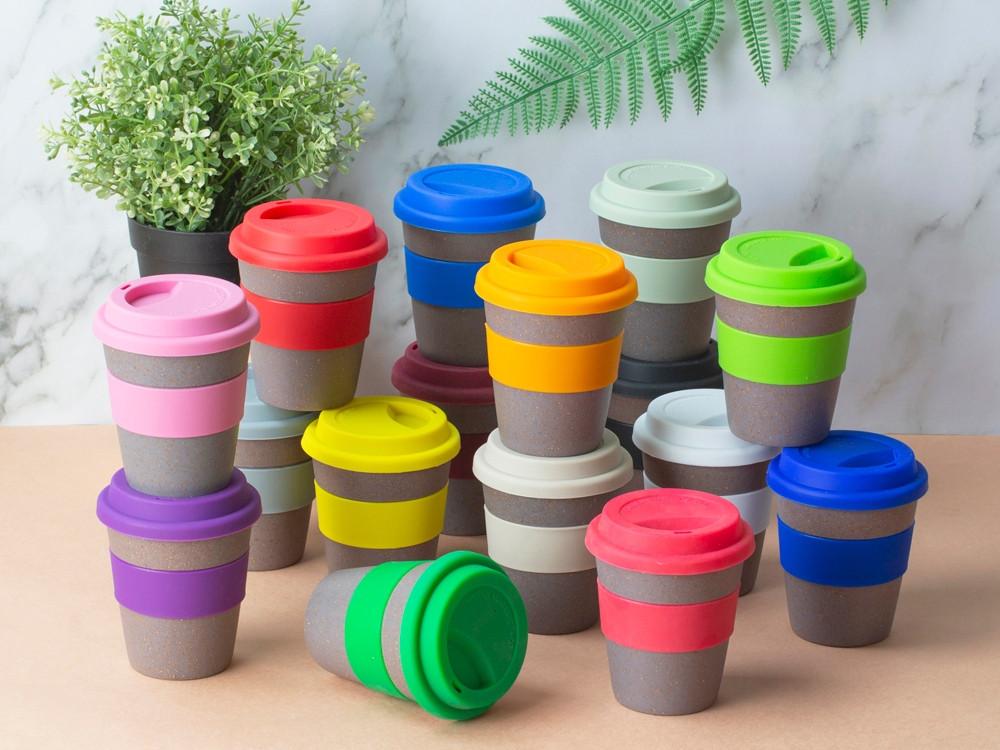 Стакан с силиконовой крышкой Cafe, желтый - фото 4 - id-p226516526