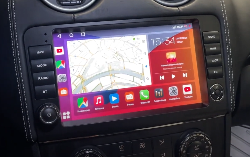 Штатная магнитола Canbox для Mercedes-Benz ML (w164) 2005-2011 на Android 10 (4G-SIM, 2/32, TS18, DSP, QLed)