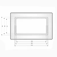 Универсальная прямоугольная платформа для крепления светильника (мм) 155х75 / 165х85 / 175х95