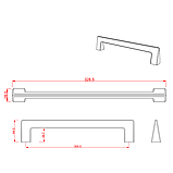 Ручка-скоба CEBI A5107 300 мм MP08 (мат никель) серия VERA, фото 2