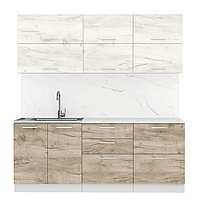 Кухня Яна 2.0м ЛДСП Дуб крафт белый - Дуб крафт серый