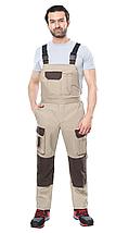 Полукомбинезон СИРИУС-ДЖЕТ БРАУН песочный с т.коричневым тк. мех. стрейч с ВО, фото 2