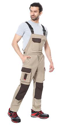 Полукомбинезон СИРИУС-ДЖЕТ БРАУН песочный с т.коричневым тк. мех. стрейч с ВО, фото 2