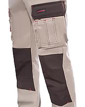 Полукомбинезон СИРИУС-ДЖЕТ БРАУН песочный с т.коричневым тк. мех. стрейч с ВО, фото 2