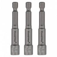 Набор головок для шестигр. саморезов 3 шт, 10 мм, шестигр.хвостовик 1/4" hex, 40Х, Smartbuy tools