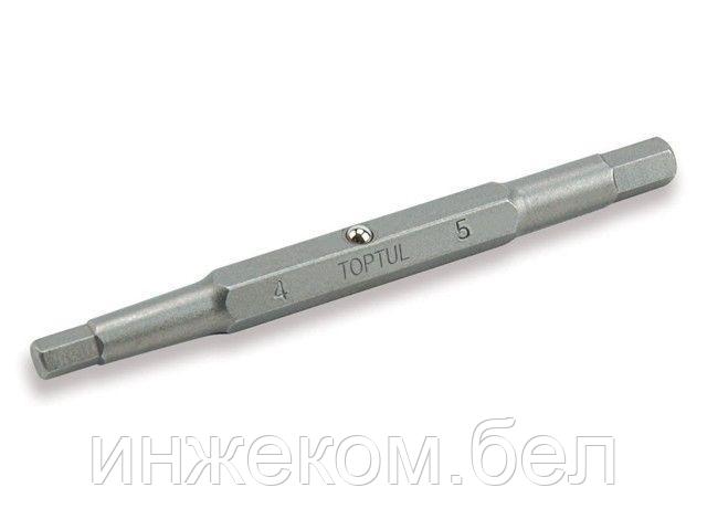 Насадка двухсторонняя шестигр.4mm/5mm 75мм TOPTUL