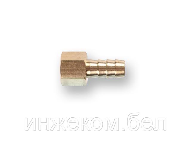 Соединение внутр. резьба 1/4" х елочка 10 мм (латунь) ECO
