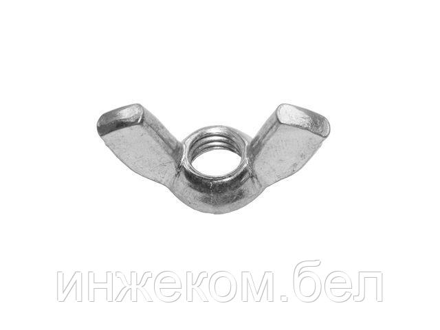 Гайка М8 барашковая, цинк, DIN 315 (4 шт в зип-локе) STARFIX