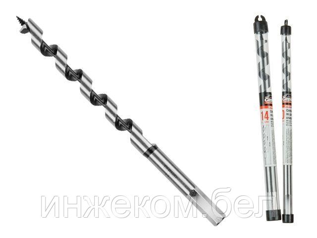 Сверло по дереву спиральное 14х235мм GEPARD (GP0524-14) (шнековое, винтовое, спираль Левиса)