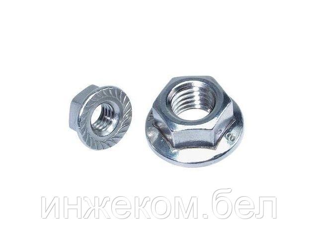 Гайка М16 с фланцем, цинк, DIN 6923 (3 шт в зип-локе) STARFIX