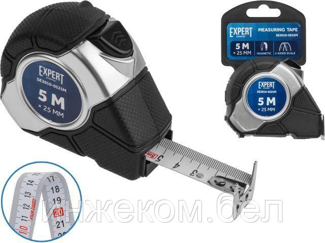 Рулетка 5м/25мм EXPERT STARTUL (SE3010-0525M) (Автостоп, двухсторонняя шкала нанесения, нейлоновое
