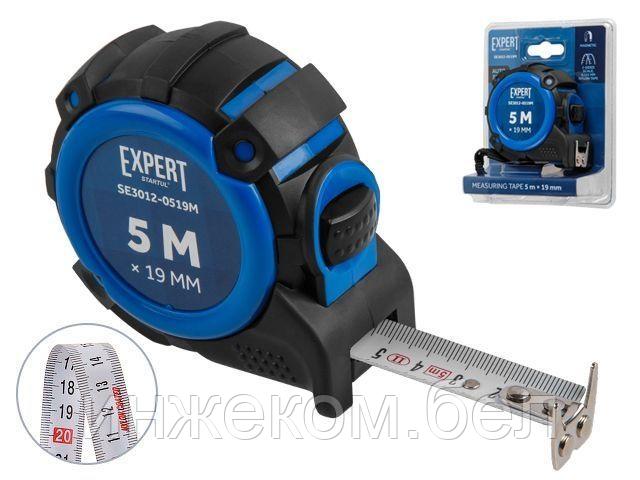 Рулетка 5м/19мм EXPERT STARTUL (SE3012-0519M) (Автостоп, двухсторонняя шкала нанесения,нейлоновое покрытие,