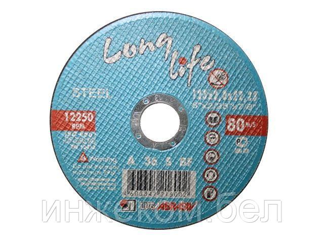 Круг отрезной 230х1.8x22.2 мм для металла Long Life LUGAABRASIV