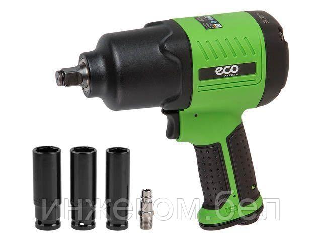 Пневмогайковерт 1/2" ECO AIW-980S (950/1200 Нм (закр./откр.), 3 ступени крут.мом., twin hammer, 7500 об/мин,
