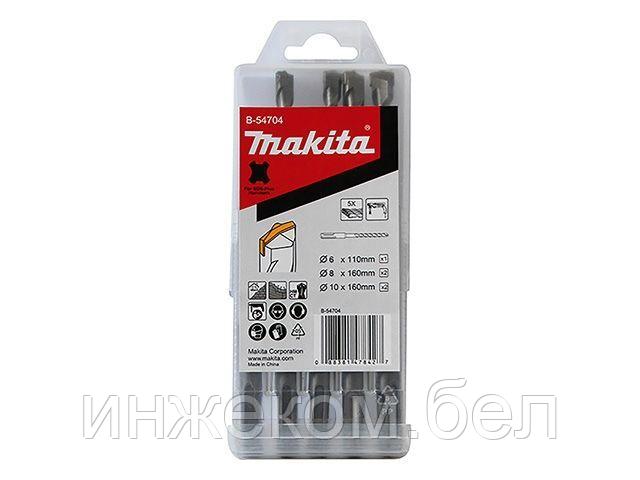 Набор буров SDS-Plus CENTERING TIP MAKITA 5 шт (6x110 1шт, 8x160 2шт,10x160 2шт)