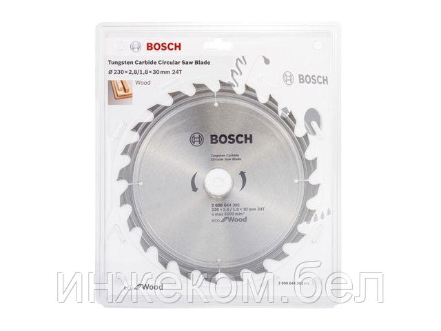 Диск пильный 230х30 мм 24 зуб. по дереву ECO FOR WOOD BOSCH ( твердоспл. зуб)