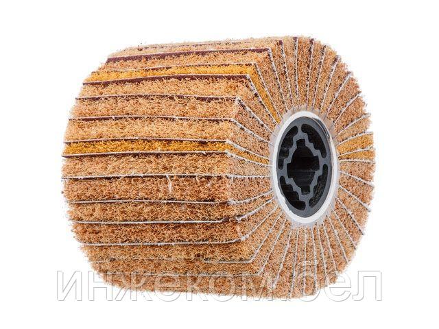 Щетка комбинированная лепестковая/нейлоновая 100х120 мм P120 WORTEX для WS 1012 S (диаметр 120 мм, ширина 100