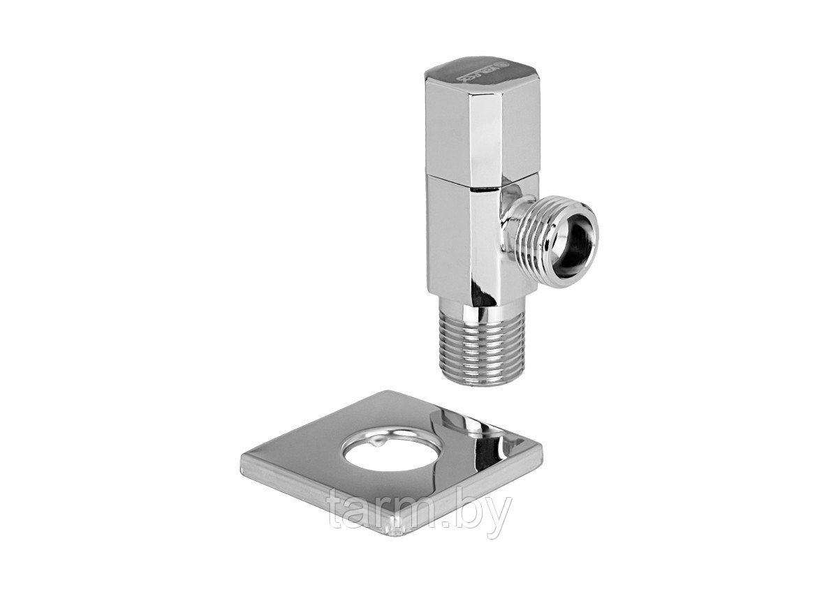 Вентиль угловой 1/2" х 3/4" наружная резьба с квадратным отражателем