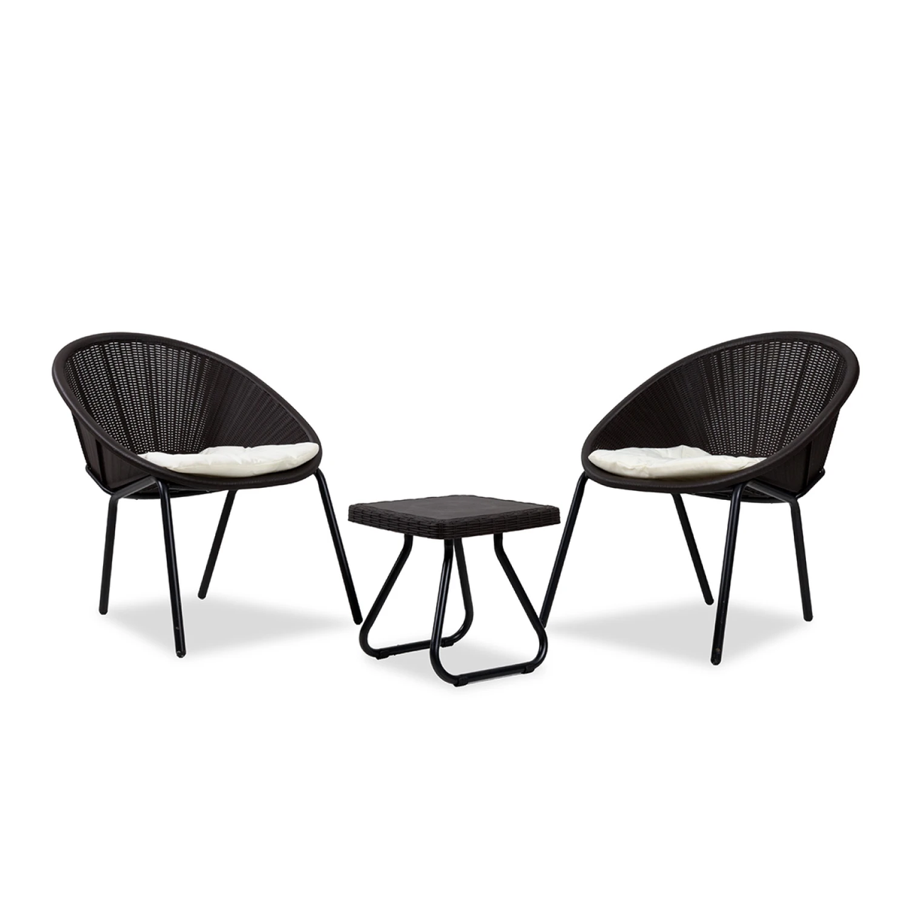 Набор садовой мебели (два кресла, столик) Springhouse Andria, черный