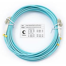 Оптический патч-корд duplex LC-LC 50/125 MM Cabeus FOP-50-LC-LC-5m 5 метров бирюзовый