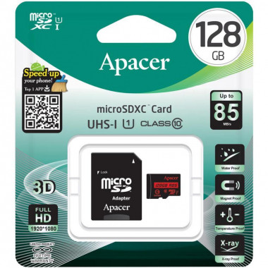 Карта памяти Apacer SDXC-micro 128Gb (AP128GMCSX10U5-R)