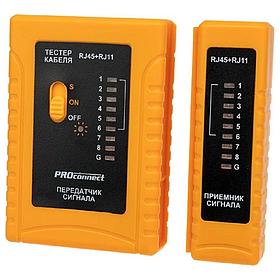 Тестер кабеля PROCONNECT RJ-45+RJ-11+RJ-12 468 12-1006-4
