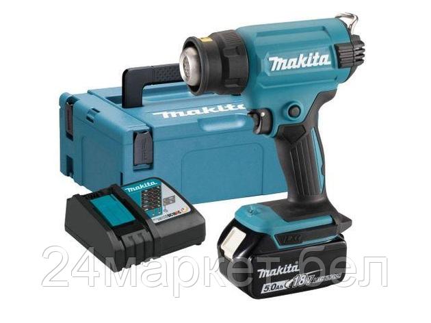 Аккум. термовоздуходувка DHG180RT1J MAKPAC MAKITA (18.0 В, 1 акк., 5.0 А/ч Li-Ion, 550 град, кейс MakPac, фото 2