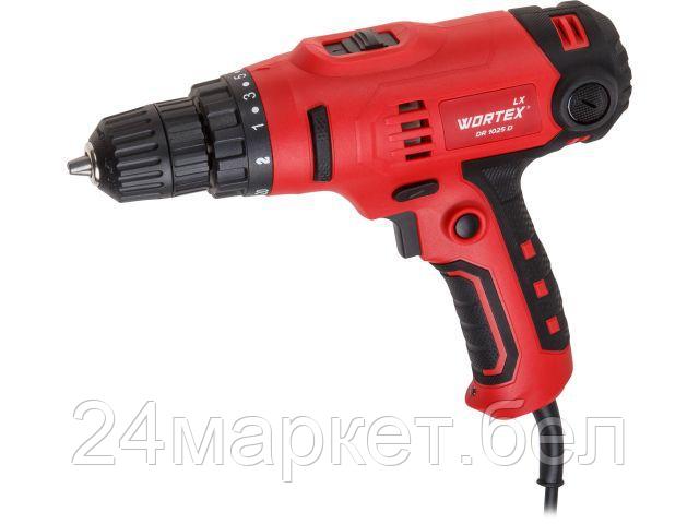 Дрель-шуруповерт WORTEX LX DR 1025 D в кор. 400 Вт, 30 Нм, 2 скор. (Быстрозажимной патрон, шурупы до 10 мм,