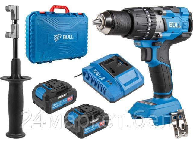 Аккум. дрель-шуруповерт BULL SR 1805 в чем. XLTpro, 2х4 А*ч, БЕСЩЕТ., 18 В, 120 Н*м, БЗП(мет.) 13 мм (Доп.