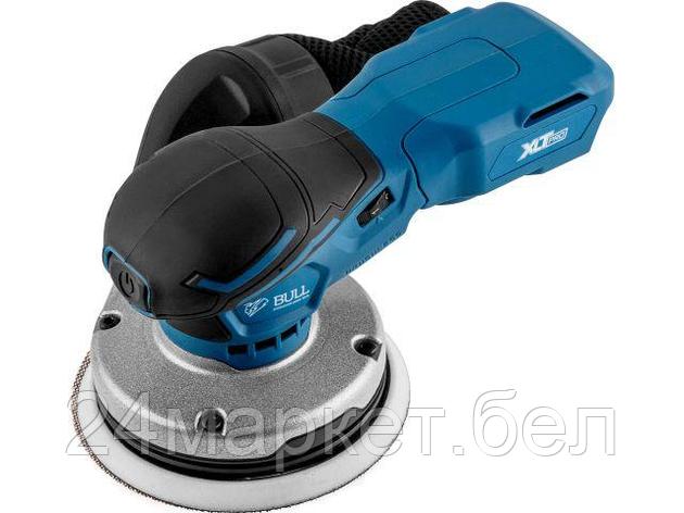 Аккум. эксцентриковая шлифмашина BULL CRS 1218 E в кор. XLTpro SOLO БЕСЩЁТ., 18 В, 125 мм (Регул. об.,, фото 2