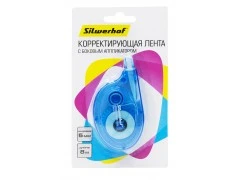 Корректирующая лента в роллере Silwerhof 443018, 5ммх8м с боковой подачей ленты, блистер