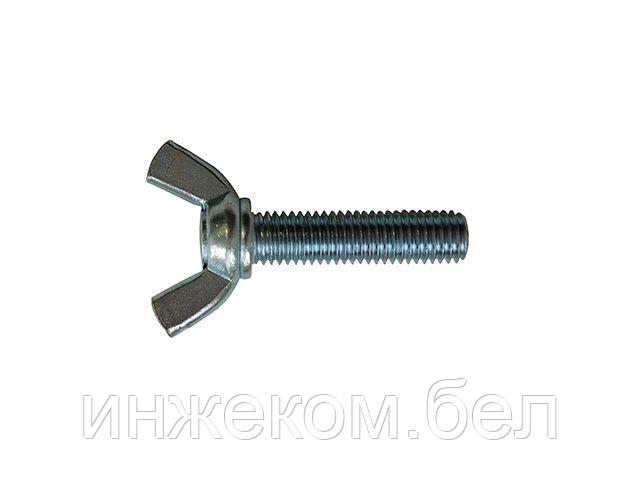 Винт М8х20 мм барашковый, цинк, DIN 316 (4 шт в зип-локе) STARFIX