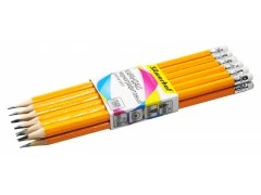 Карандаш чернографит. Silwerhof BASIC 120636-00 HB шестигран. грифель 2мм ластик корпус желтый