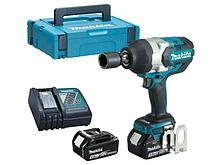 Аккум. ударный гайковерт MAKITA LXT DTW 1001 RTJ в кейсе (18.0 В, 2 акк., 5.0 А/ч Li-Ion, посадочн. квадрат