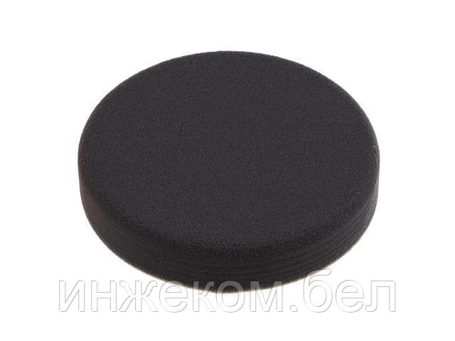 Полировальный круг 150/30мм, на липучке (черный, мягкий) (WORTEX)