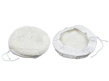 Полировальный круг 180мм, на завязках (иск.шерсть, короткая) (WORTEX)