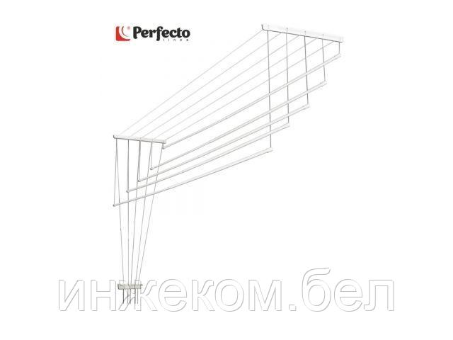 Сушилка для белья потолочная алюминиевая телескоп. 1,4-2,5м, 5 стержней, белая, PERFECTO LINEA (5 стержней)