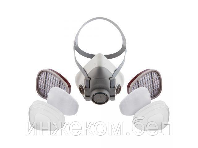 Полумаска 5500Р с фильтрами 6510 А1 с предфильтрами и с держателями Jeta Safety (комплект) (р-р L, для защиты