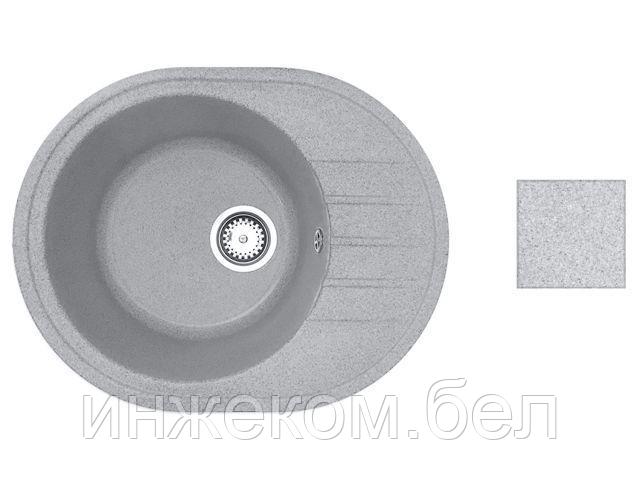 Мойка кухонная из искусственного камня RIO серый, 570х450 мм, AV Engineering