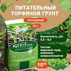 Грунт Двина рассадный 55 л. РБ (торфяной)
