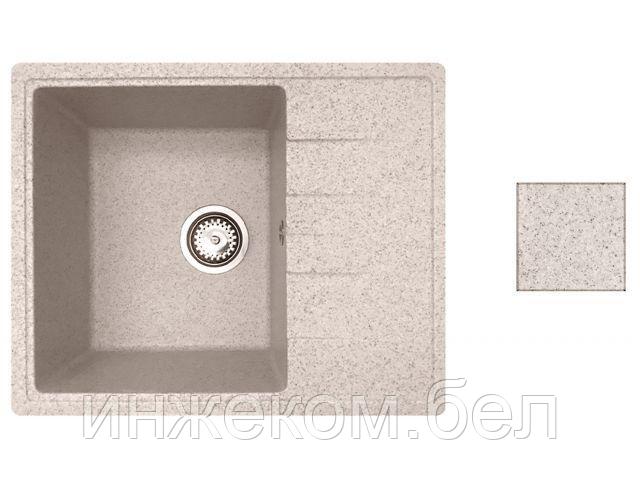 Мойка кухонная из искусственного камня PLATINUM гранит 570х465 мм, AV Engineering