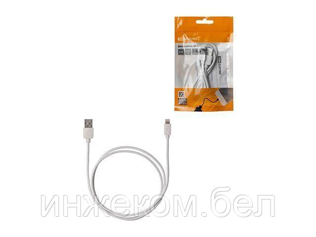 Дата-кабель, ДК 6, USB - Lightning, 1 м, белый, TDM