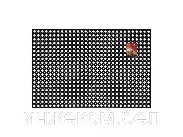 Коврик придверный ячеистый, грязесборный, 80х120х1,6 см, черный, VORTEX (ВОРТЕКС)